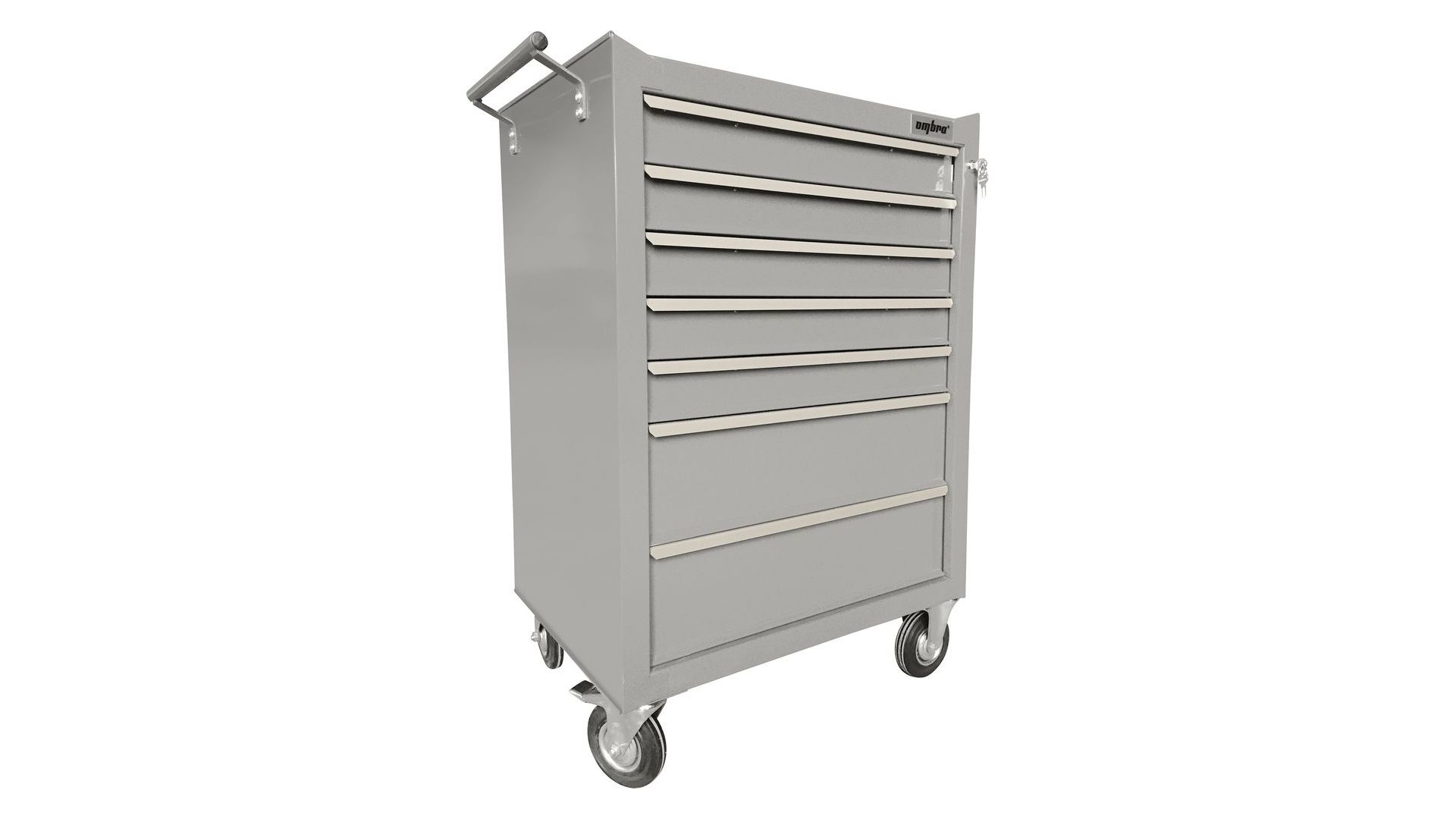 055894 Тележка инструментальная 7-ми полочная (серая), OTT47G-R Ombra