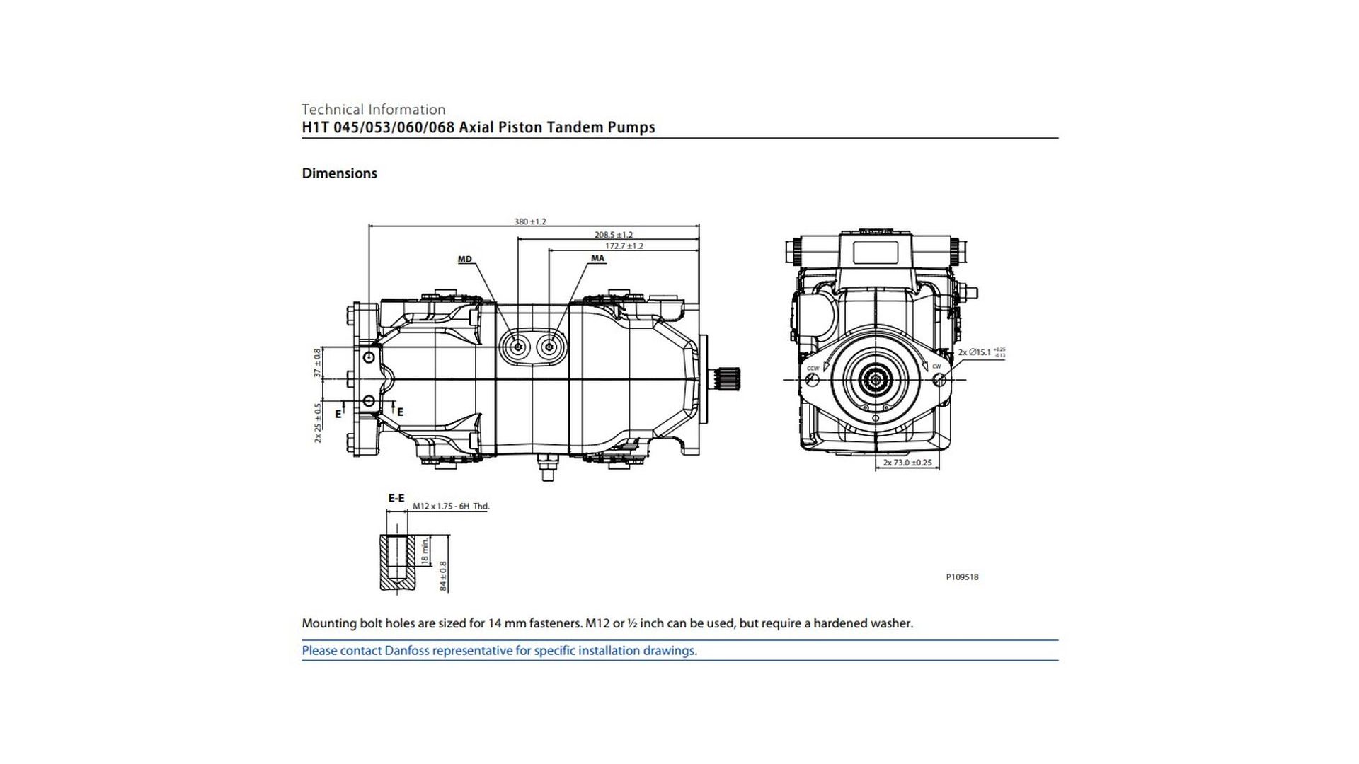 11174972 Насос гидравлический Danfoss