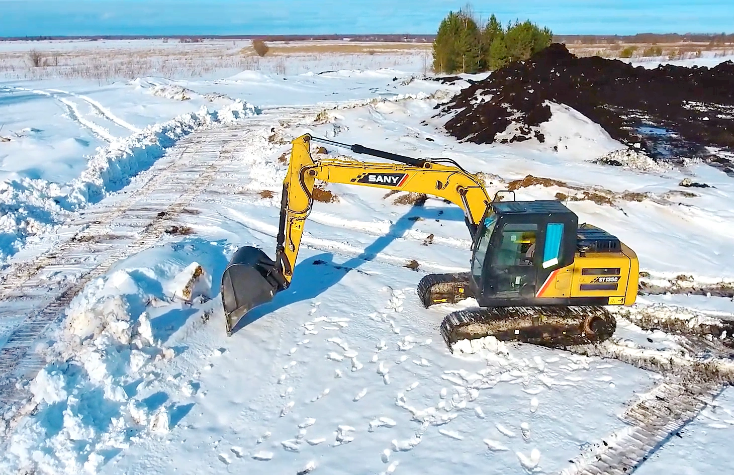 Отлично подходит для торфяного месторождения: отзыв клиента о SANY SY135C