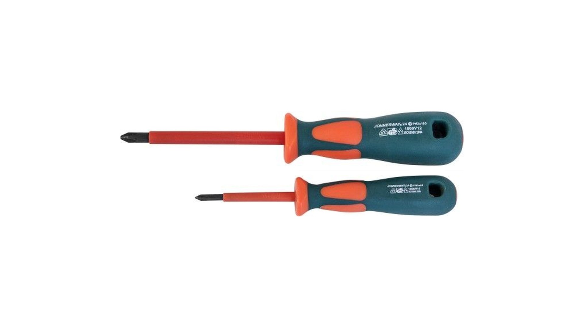 047468 Отвертка крестовая диэлектрическая РН2х100 мм, DV13P2100 Jonnesway
