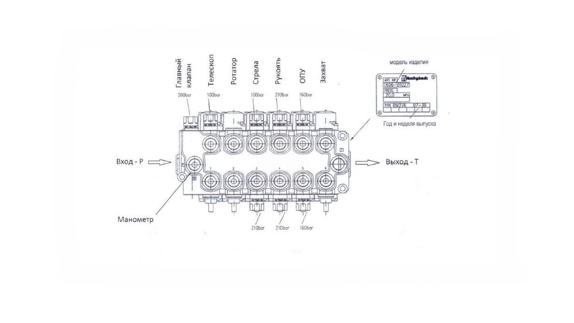 1606-013652 Гидрораспределитель RM-276 (VM10, VC8)  