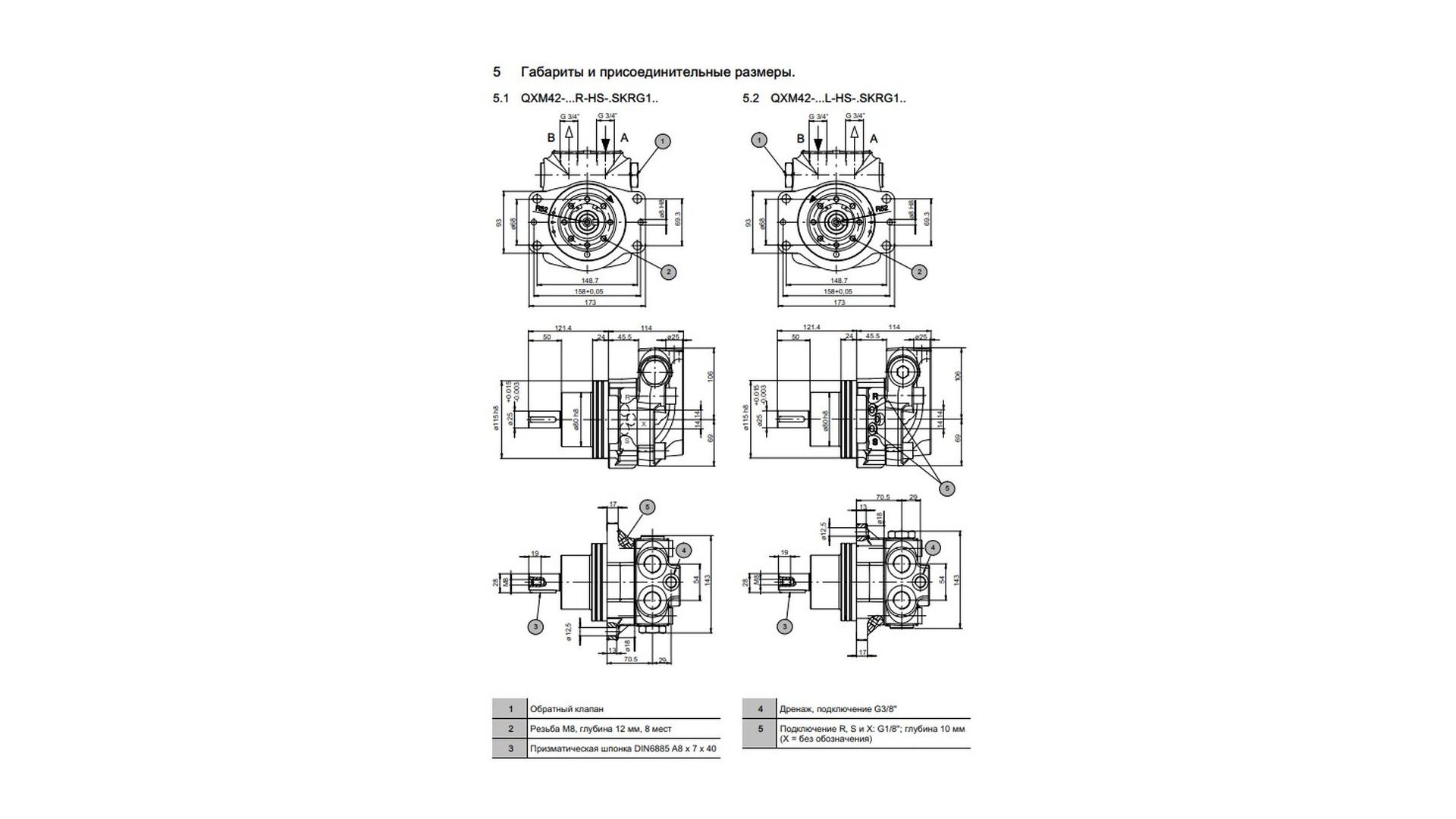 QXM42-020R-HS-FSKRG1PAA Гидромотор Bucher
