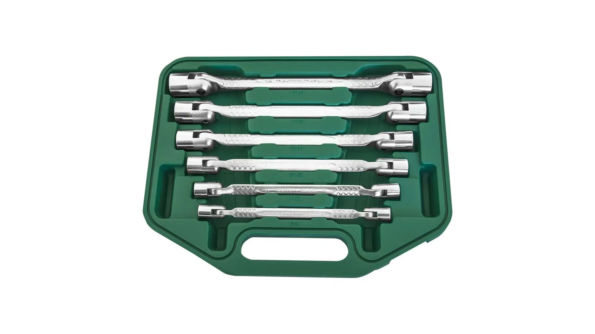 047401 Набор ключей торцевых карданных 8-19 мм, 6 предметов, W43A106S Jonnesway