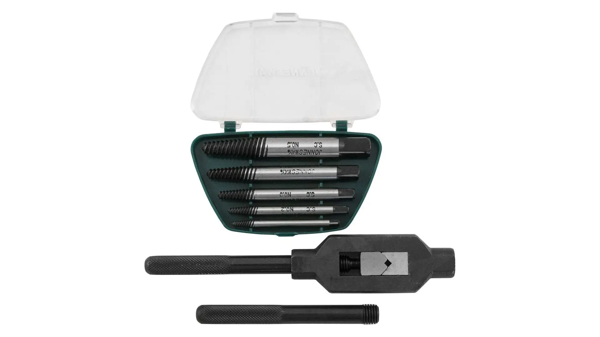 049038 Набор экстракторов спиральных конических с держателем 7 предметов, AG010110 Jonnesway