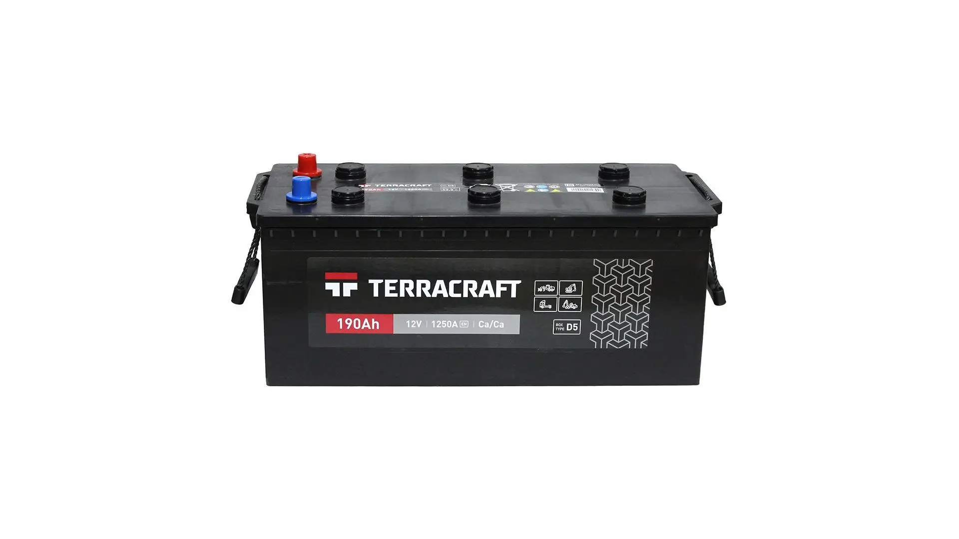 6CT-190(L+) LOGGER/TERRACRAFT Аккумулятор 12V 190Ah 1250A полярность 3 обратная (конус) D5 510х218х225 TERRACRAFT