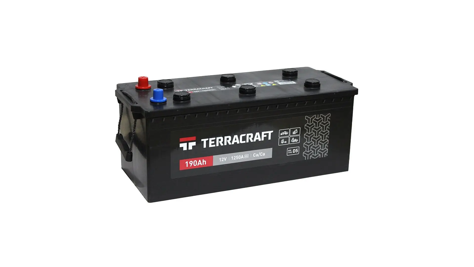 6CT-190(L+) LOGGER/TERRACRAFT Аккумулятор 12V 190Ah 1250A полярность 3 обратная (конус) D5 510х218х225 TERRACRAFT