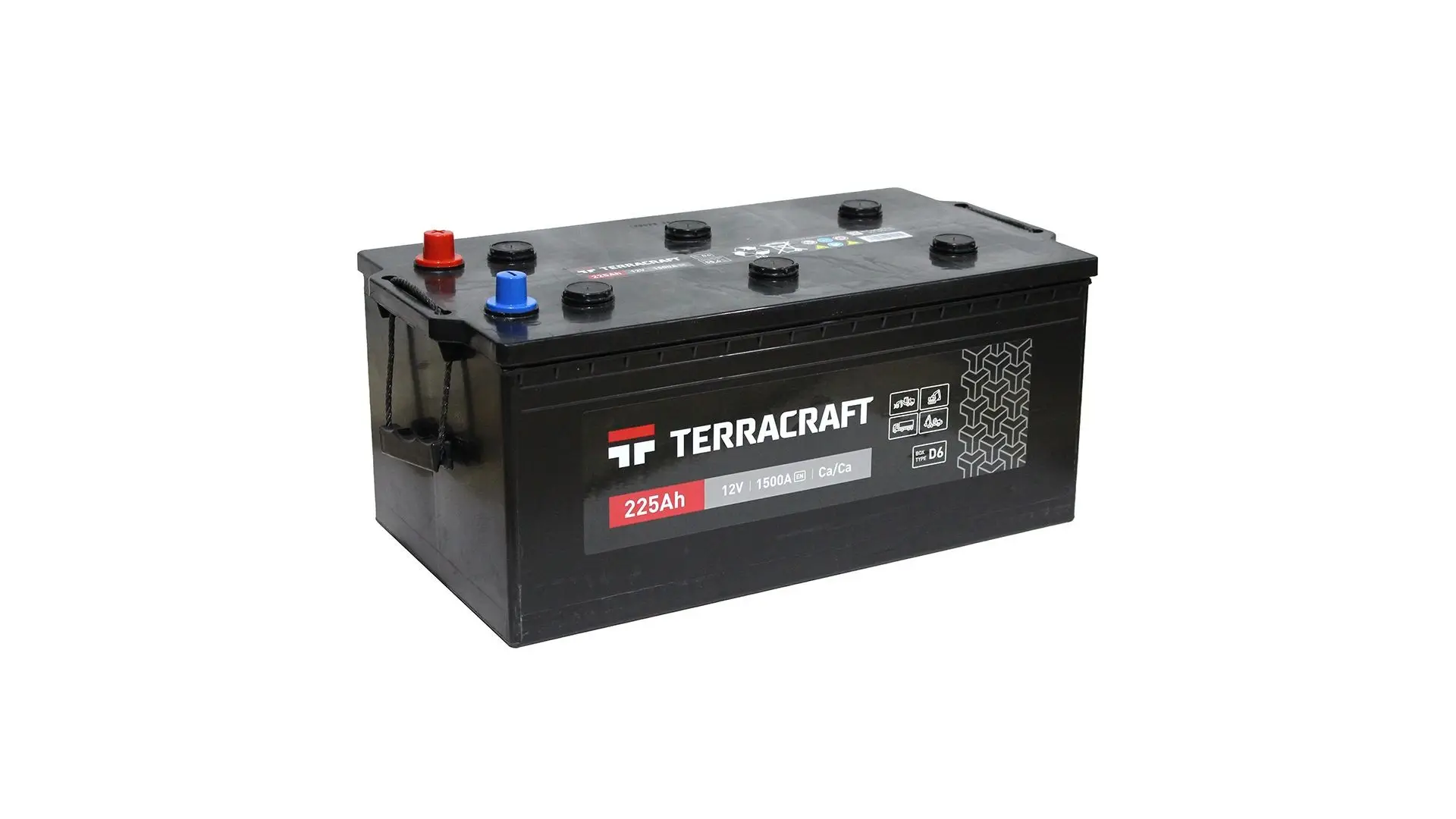 6CT-225(L+) LOGGER/TERRACRAFT Аккумулятор 12V 225Ah 1500A полярность 3  обратная (конус) D6 518х276х242 TERRACRAFT