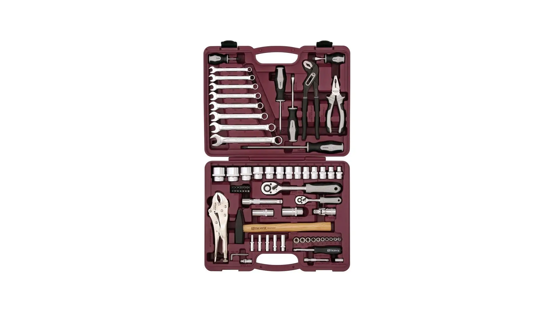 052059 Набор инструмента универсальный 1/4", 1/2" 72 предмета, UTS0072 Thorvik