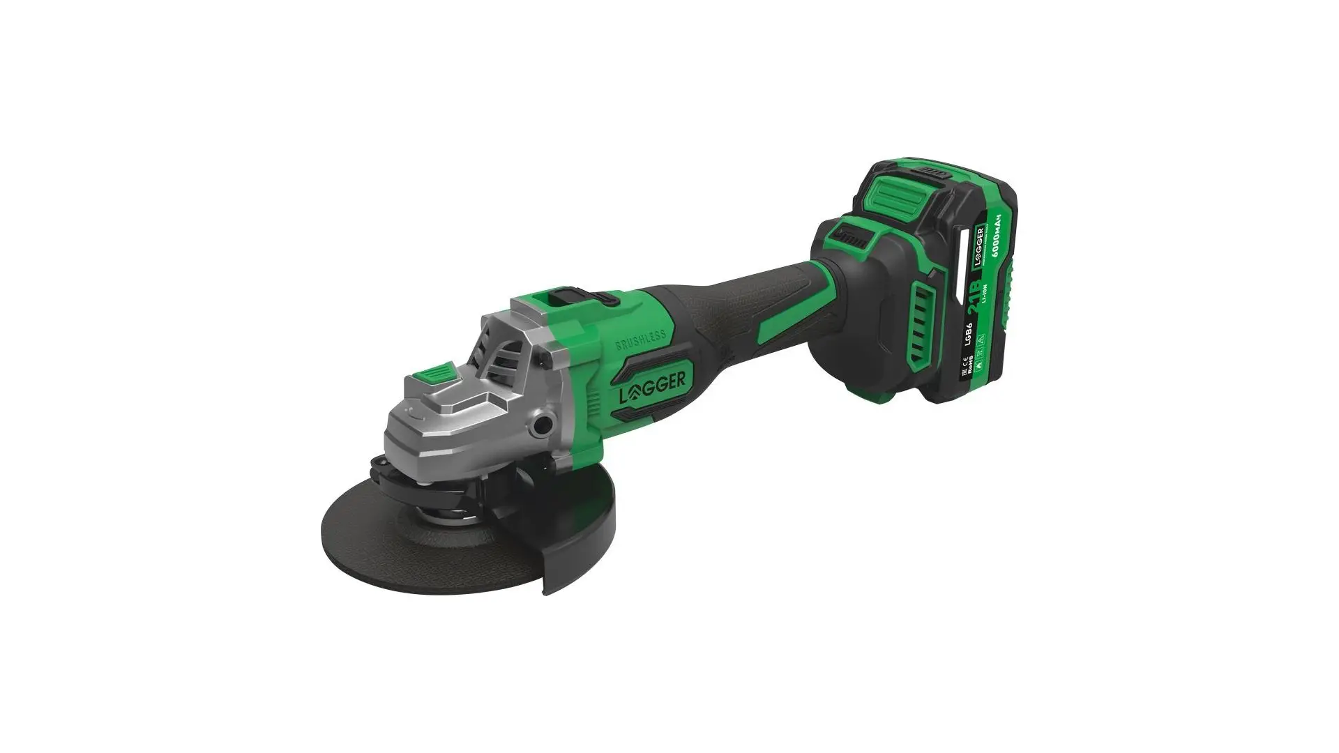 LGAG125K УШМ аккумуляторная 125 мм, 2х6 Ач LOGGER