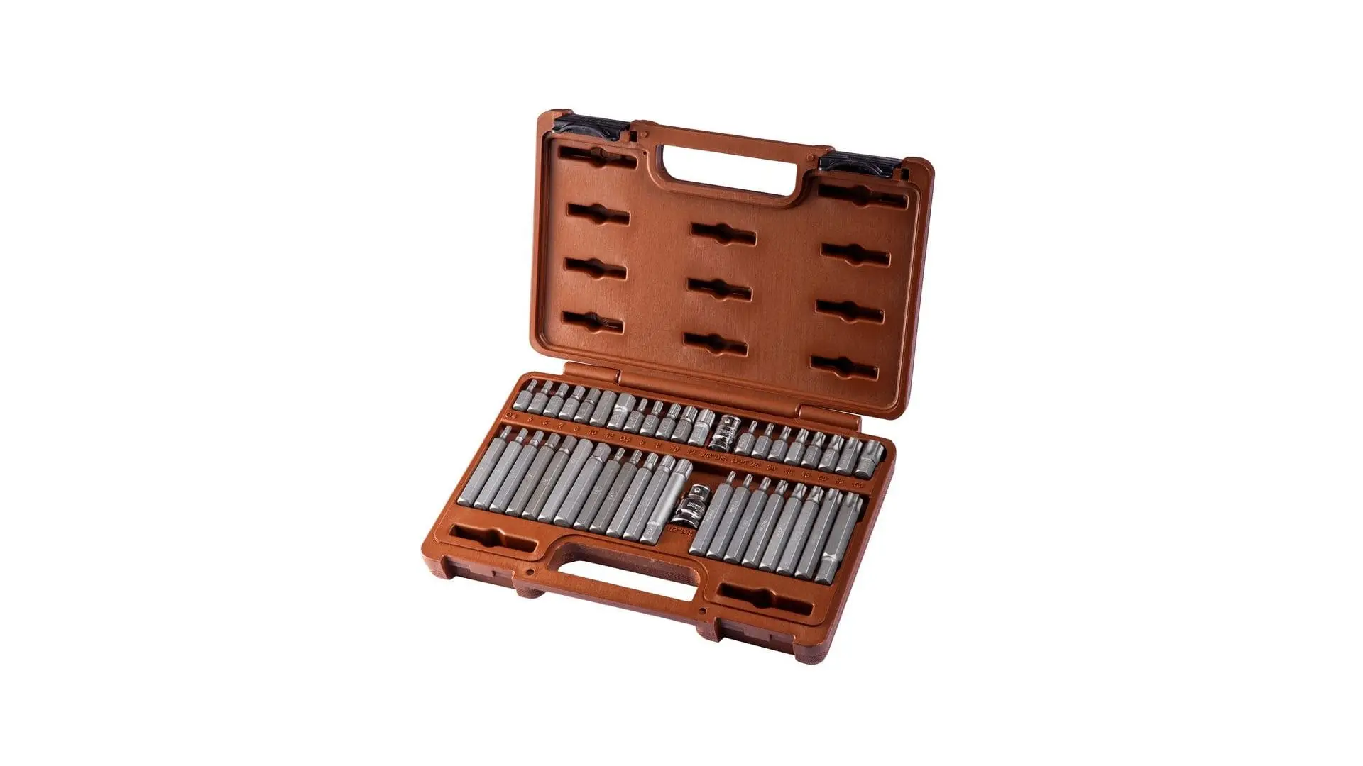 055512 Набор вставок-бит 1/2" и 3/8" TORX Т20-Т60, SPLINE М5-М12, HEX 4-12 мм, 953242 Ombra