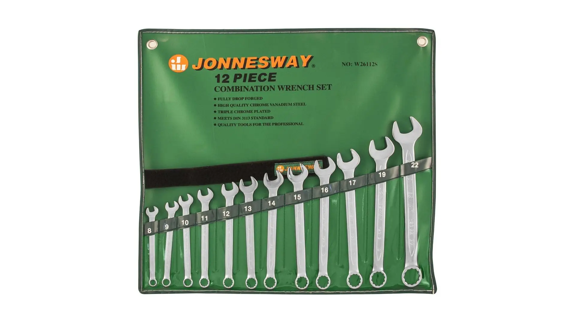 047355 Набор ключей комбинированных в сумке 8-22 мм, 12 предметов, W26112S Jonnesway