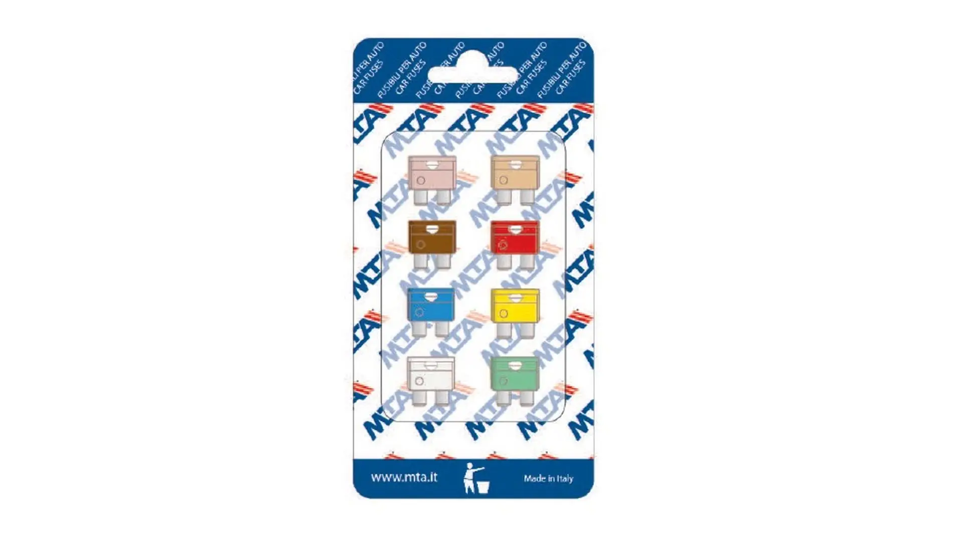 0600407 Комплект предохранителей MTA Standart (3-30А) 8шт SAE SAE J1284/DIN72581 