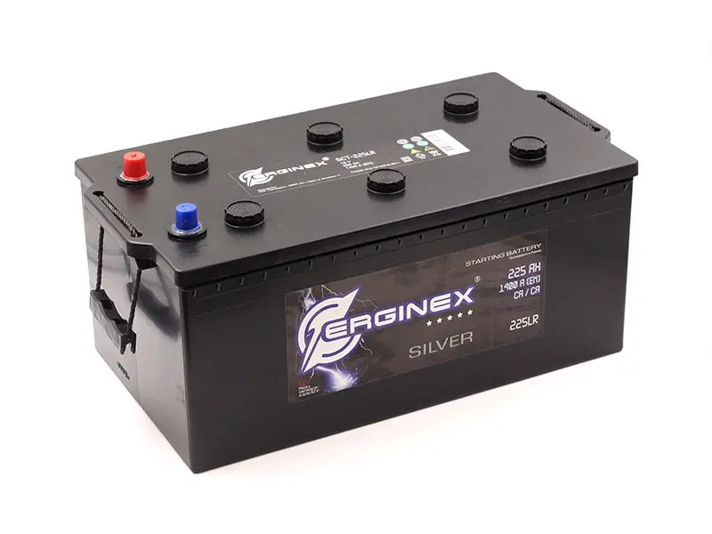 6CT-225LR Аккумулятор 12V 225Ah 1400A (КУРСК) обратная полярность ERGINEX