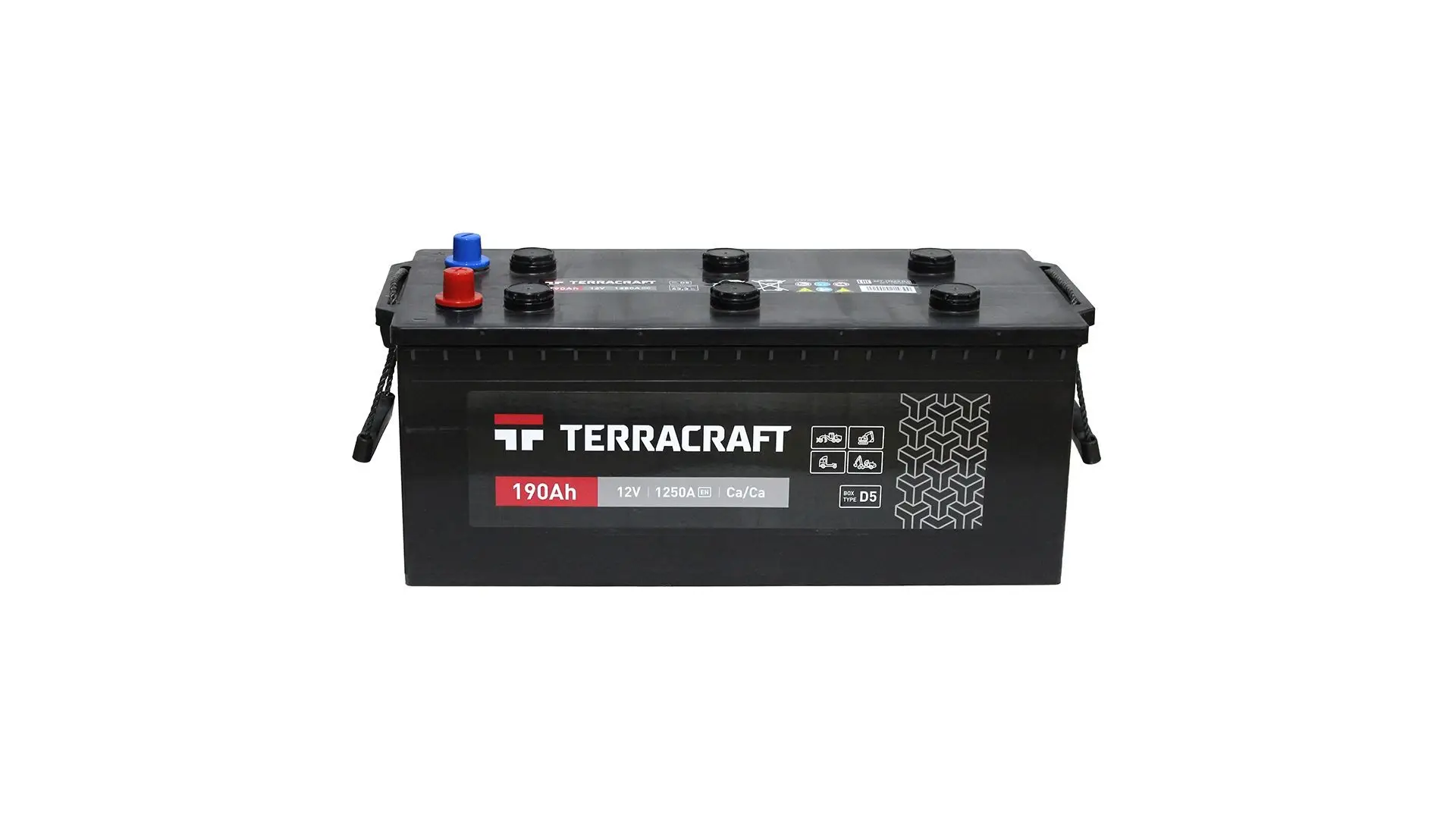 6CT-190(R+) LOGGER/TERRACRAFT Аккумулятор 12V 190Ah 1250A полярность 4 прямая (конус) D5 510х218х225 TERRACRAFT