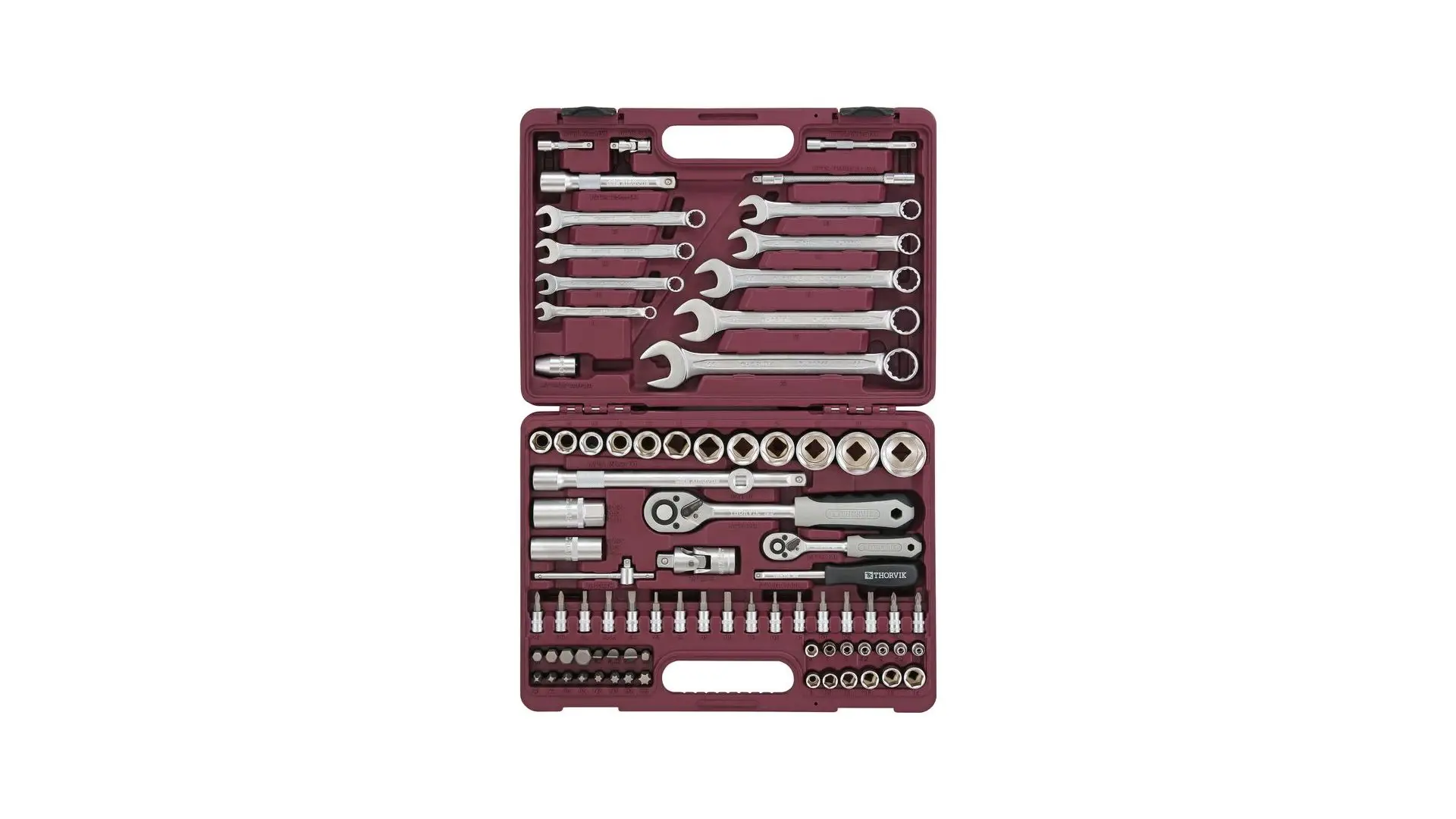 052060 Набор инструмента универсальный 1/4", 1/2" 82 предмета, UTS0082 Thorvik